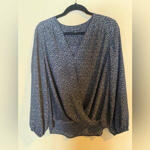 INC International Concepts Black and Gray Blouse